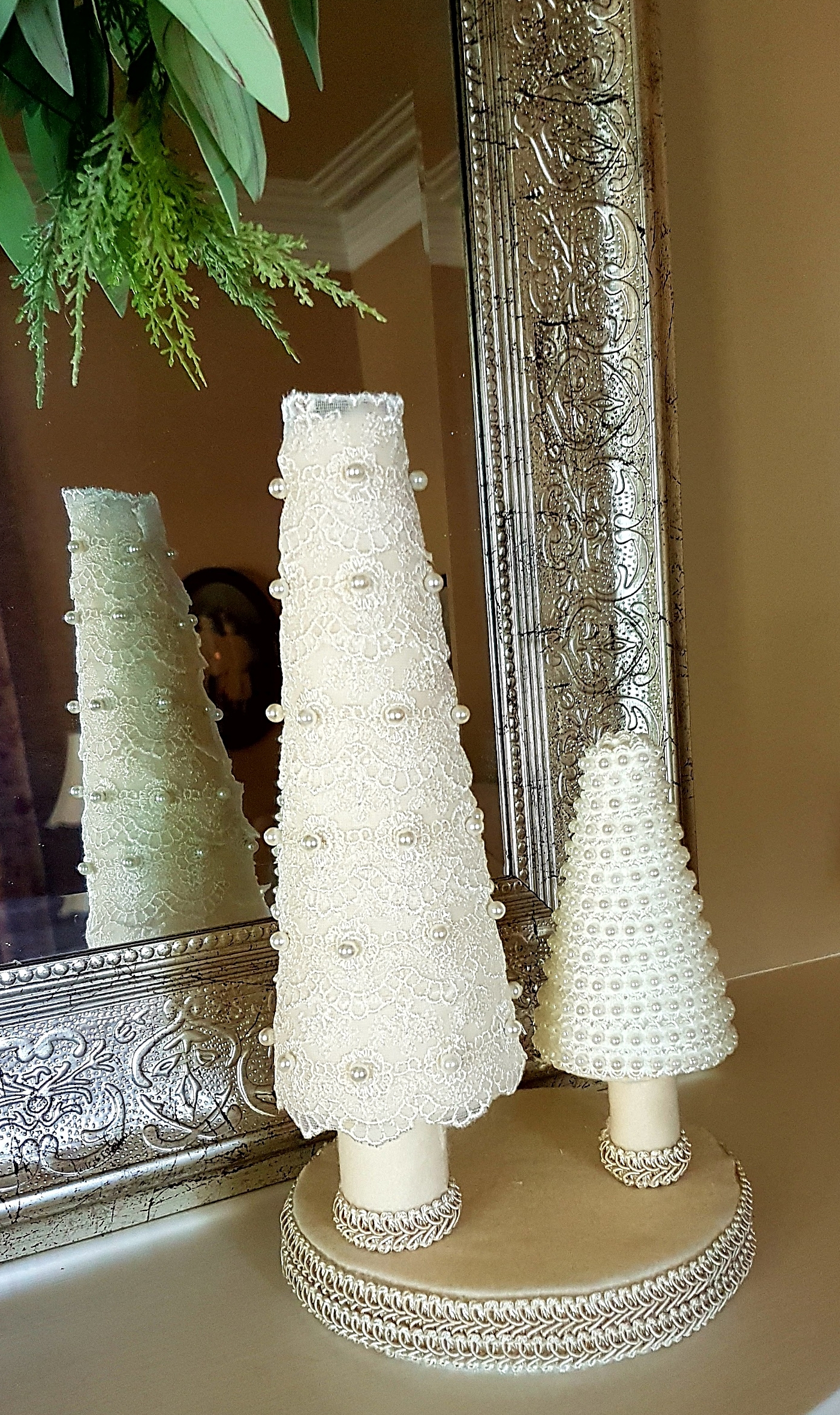 Styrofoam Cones and Pearl Christmas Trees G's Embellishment Emprorium  Design Project 